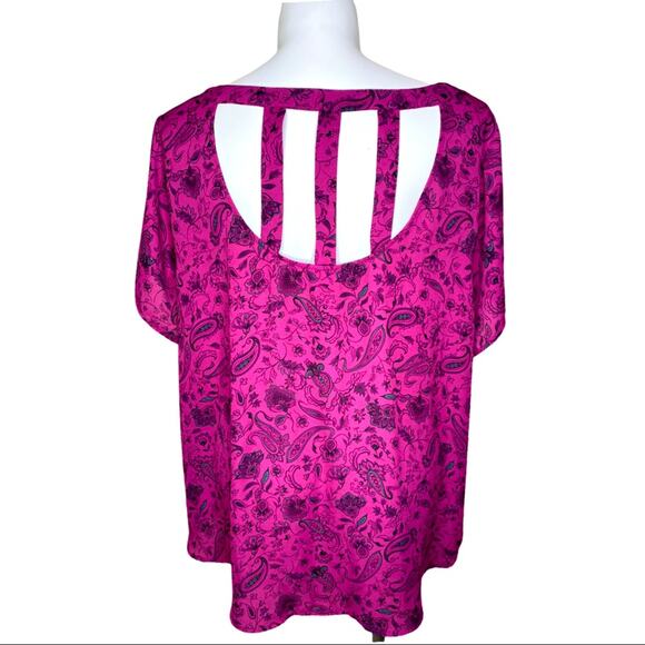 Torrid Abbey Cage Back Size 4 Purple Top - Picture 1 of 8
